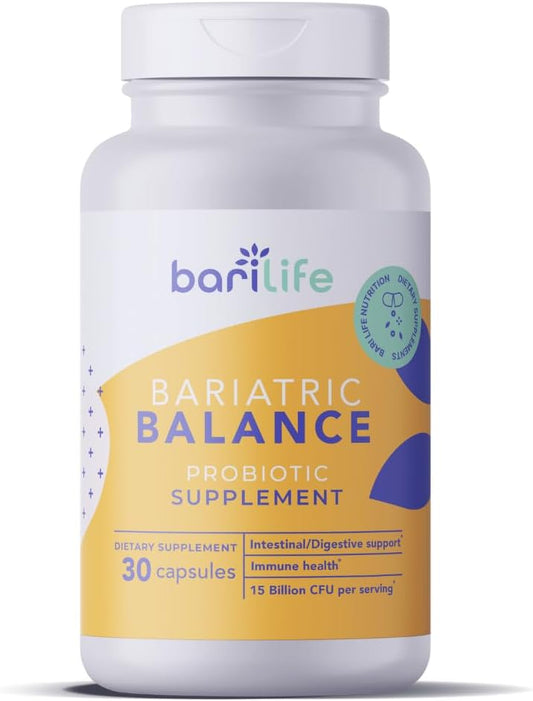 Bari Life Post-Op Bariatric Probiotic Supplement, 30 Capsules, 15 Billion CFU for Digestive Health
