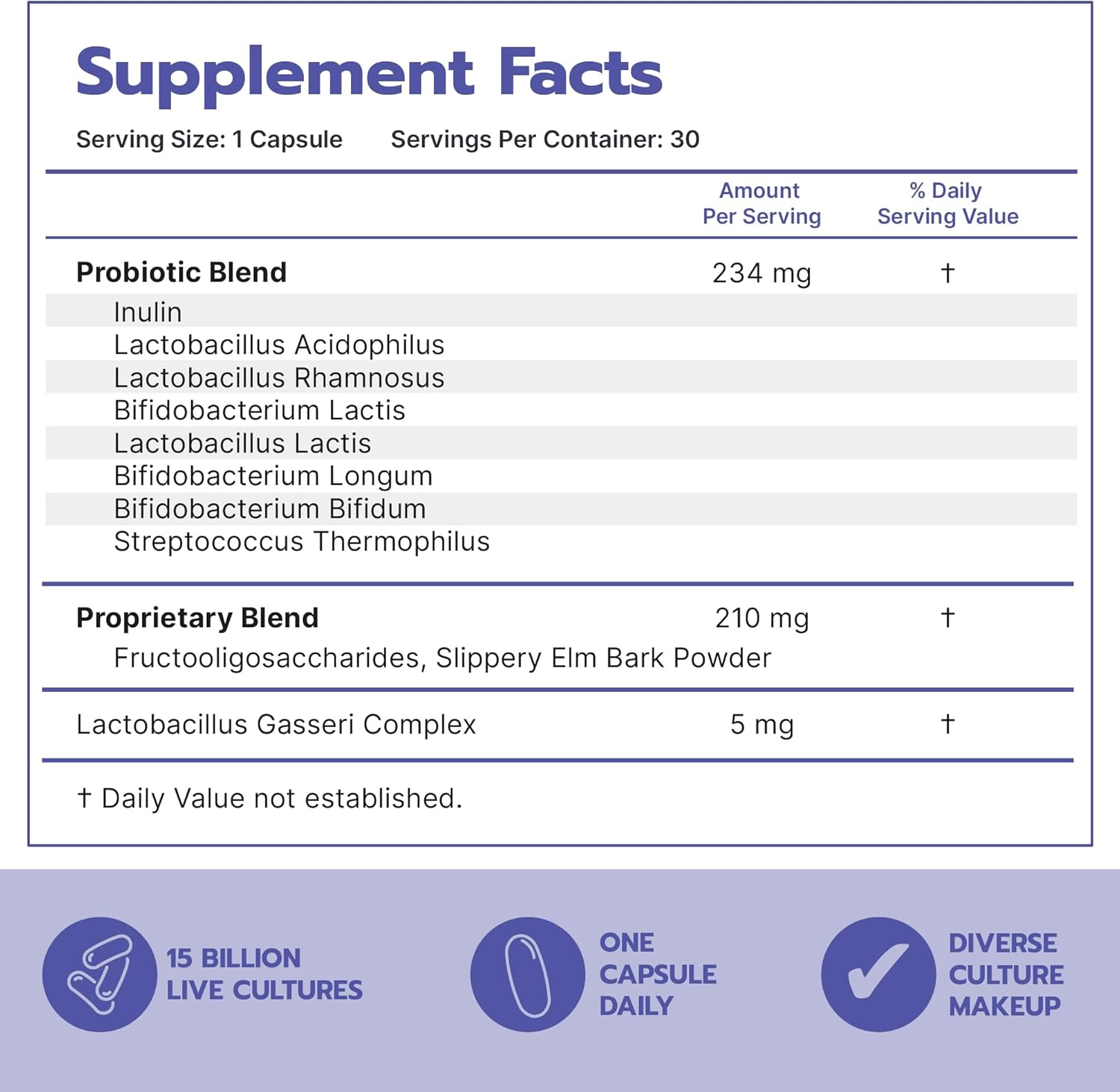 Bari Life Post-Op Bariatric Probiotic Supplement, 30 Capsules, 15 Billion CFU for Digestive Health