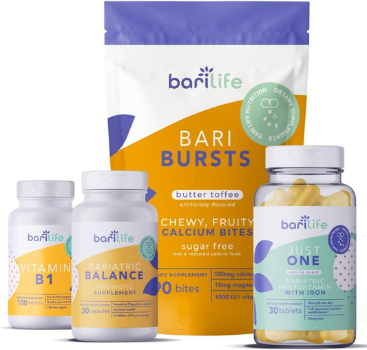Bari Life Starter Kit for Gastric Sleeve and Bypass Patients - Butter Toffee Flavor, Vitamins and Supplements