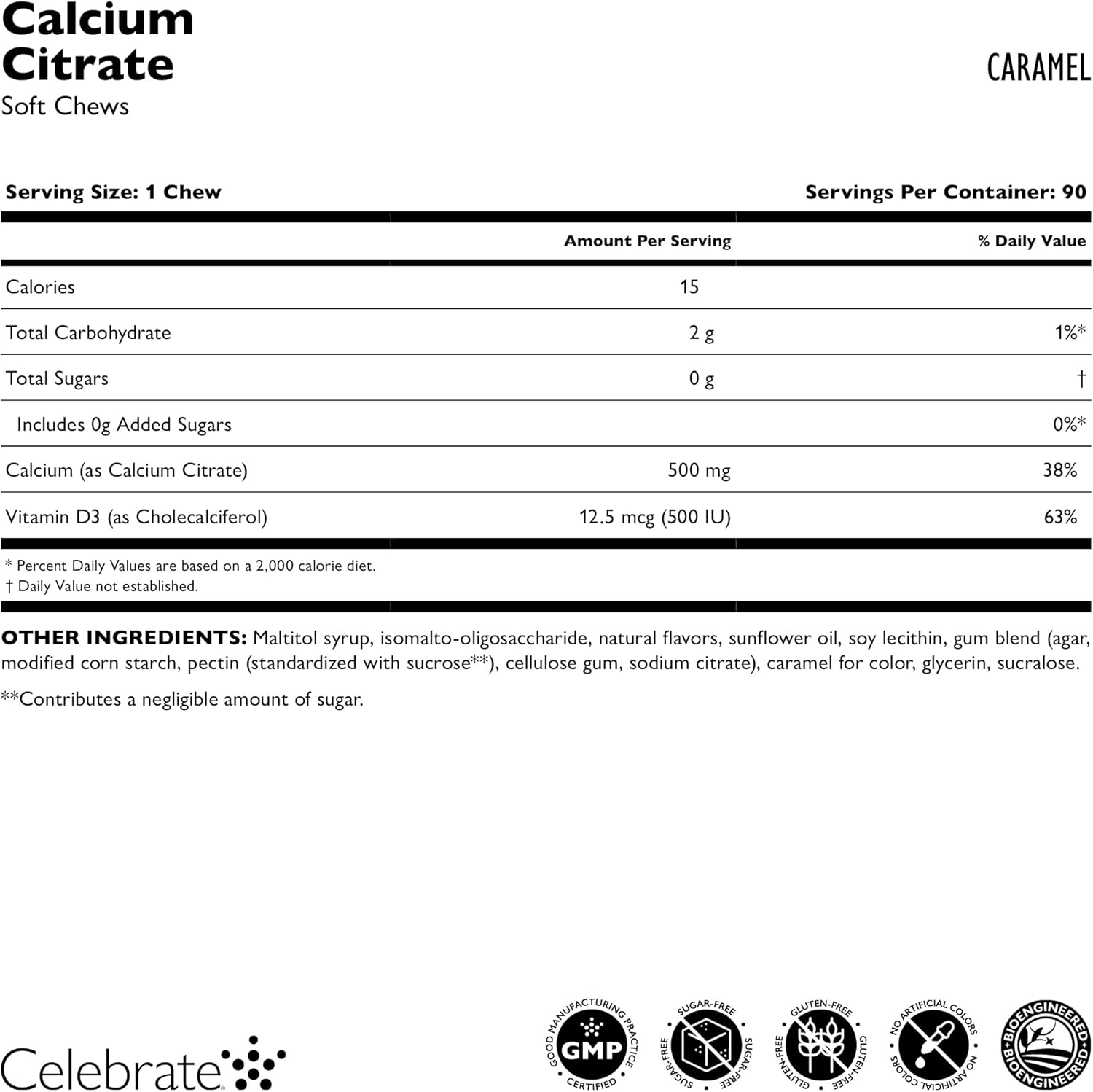 Bariatric 500mg Calcium Citrate Soft Chews with Vitamin D3 for Gastric Bypass - Sugar & Gluten Free, Caramel Flavor (270 Chews) - BoostGo Australia