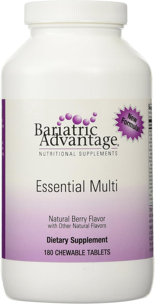 Bariatric Advantage Essential Multivitamin for Iron-Free Support - Berry Flavor - 180 Tablets