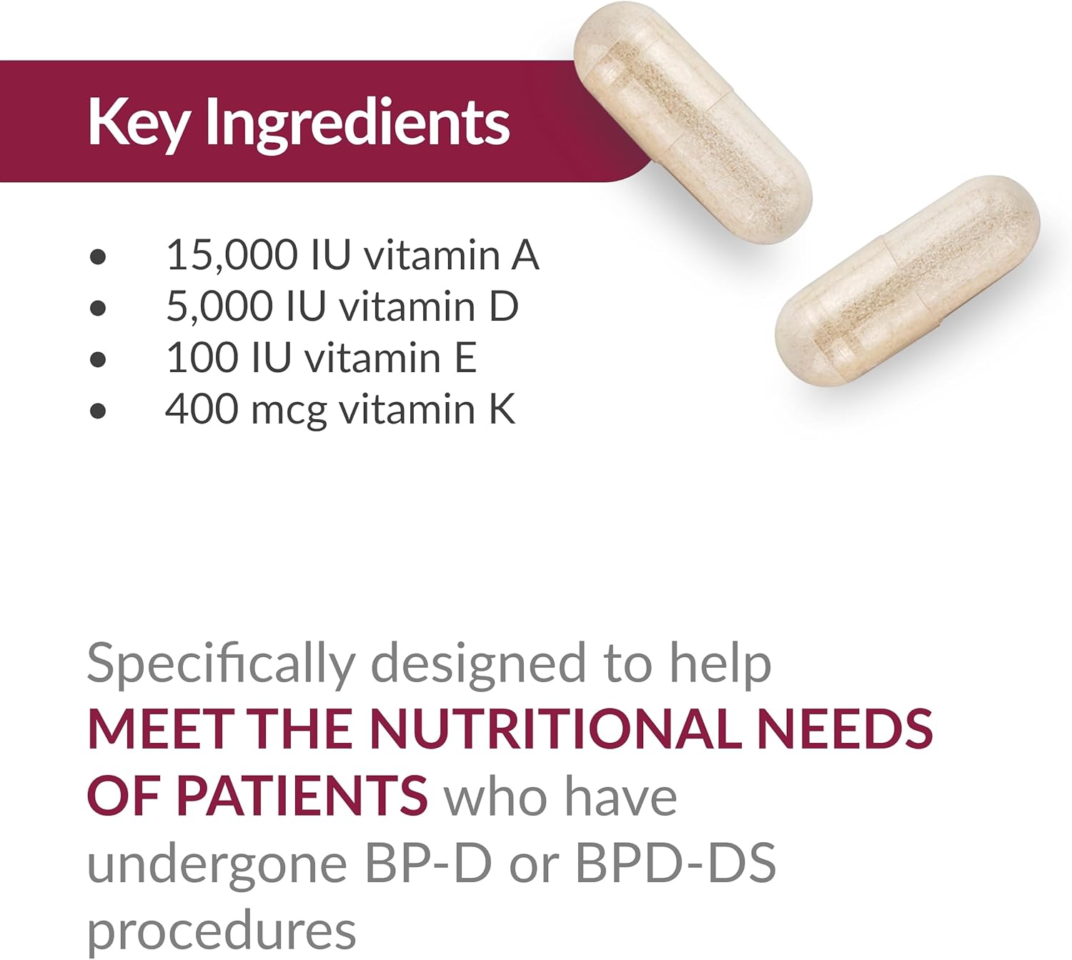 Bariatric Advantage High ADEK Multi - Complete Multivitamin for Bariatric Surgery - 60 Capsules