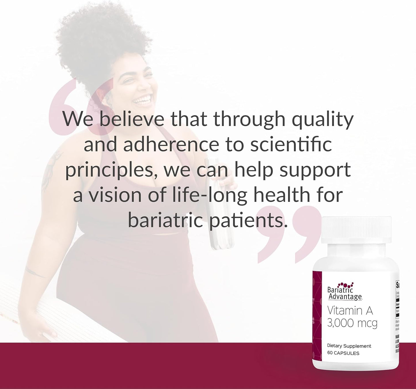 Bariatric Advantage Vitamin A 3,000 mcg Capsules for Eye Health Support - Easy to Digest - 60 Count