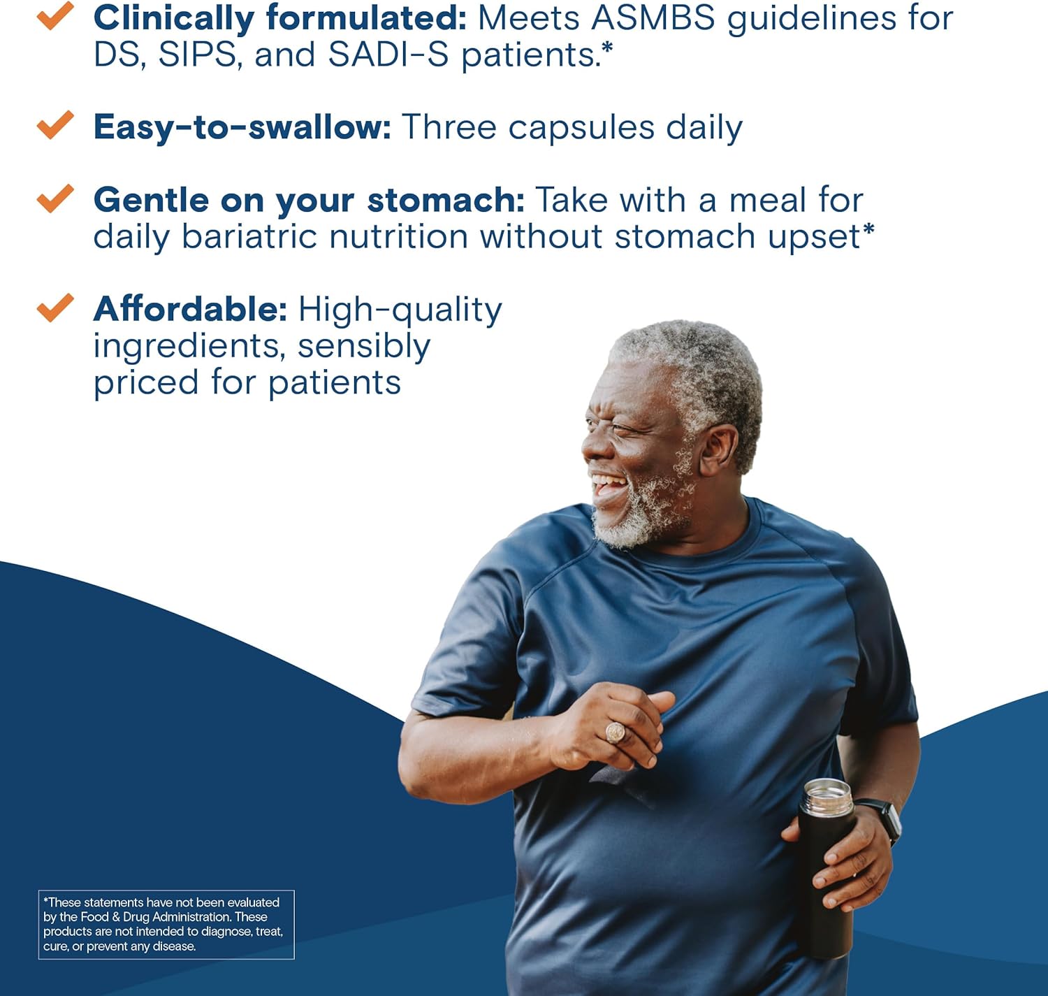 Bariatric Fusion High ADEK Multivitamin with Iron for Duodenal Switch | Easy-to-Swallow ADEK Vitamins | 270 Capsules - 3 Month Supply