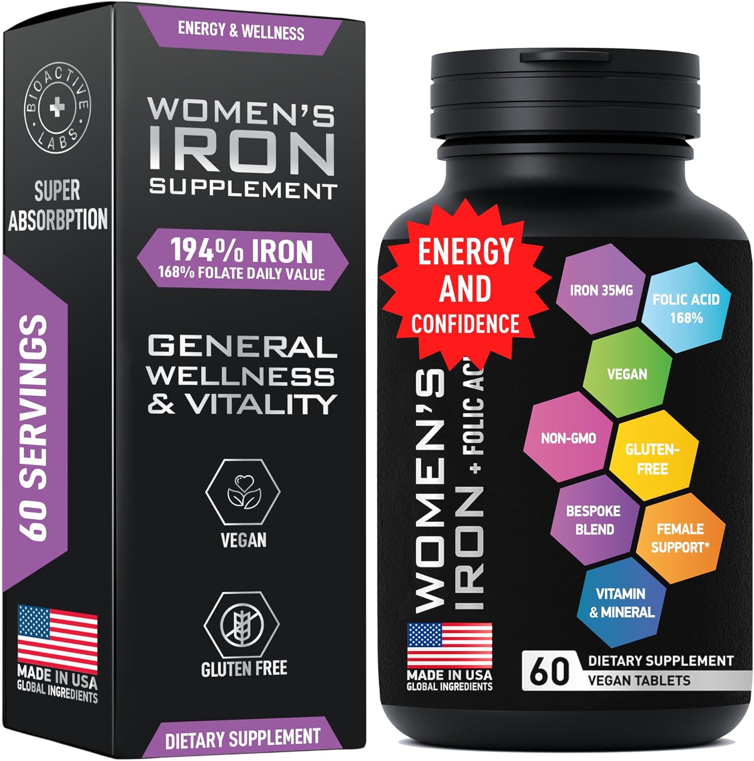 Bariatric Multivitamin and Vegan Iron Bundle for Post Gastric Bypass by BIOACTIVE LABS