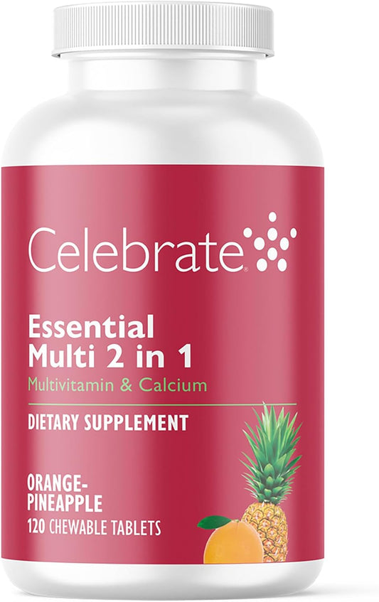 Bariatric Multivitamin with Calcium Citrate for Post-Surgery Patients - Orange Pineapple Chewables - 120 Count