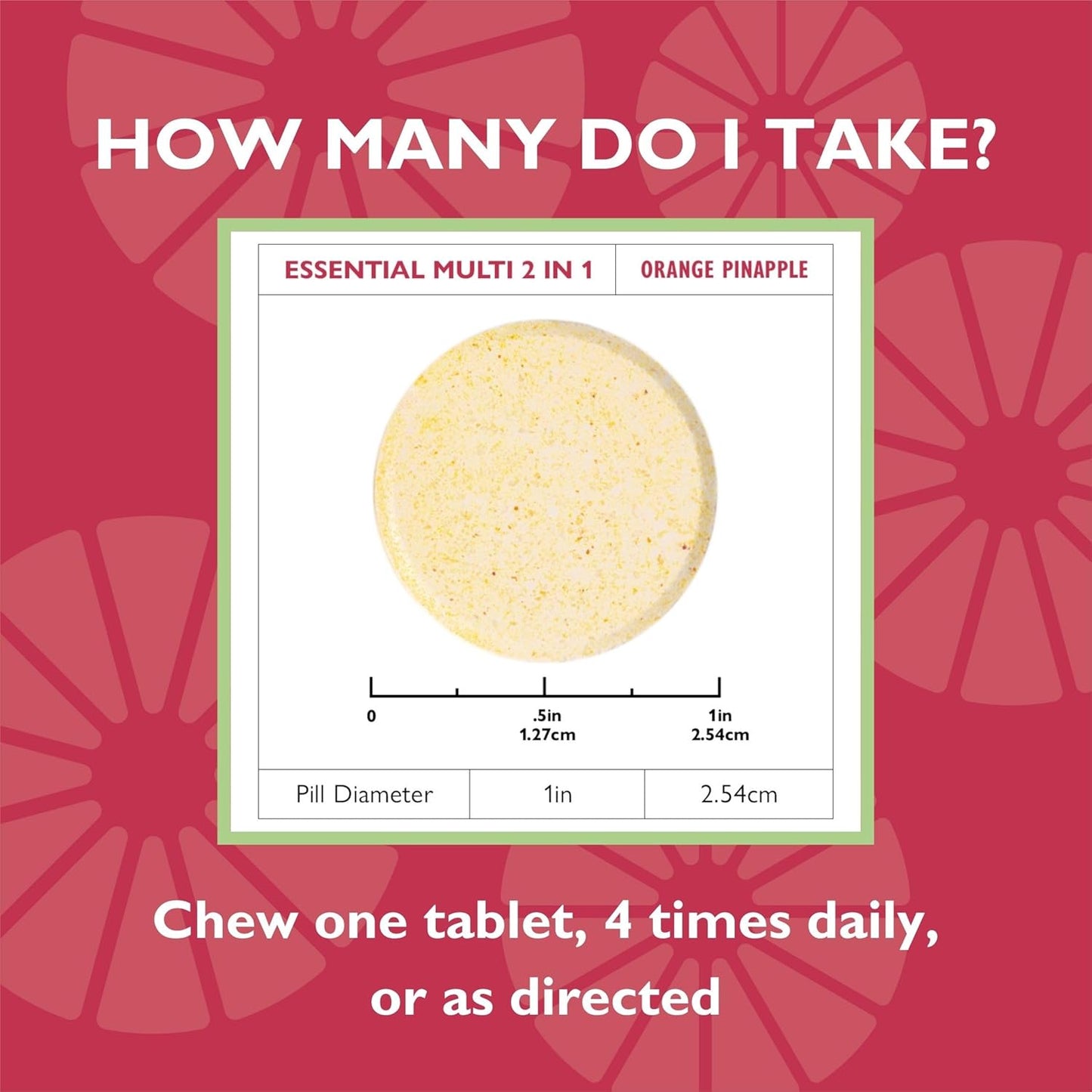 Bariatric Multivitamin with Calcium Citrate for Post-Surgery Patients - Orange Pineapple Chewables - 120 Count