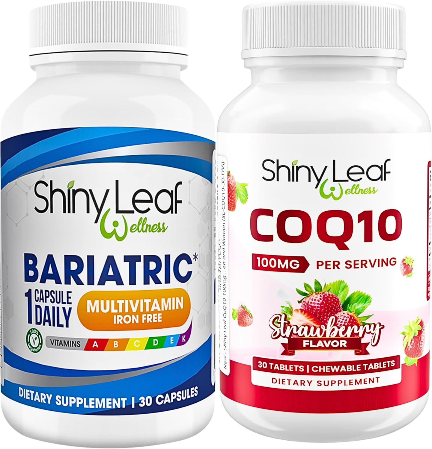 Bariatric Multivitamin with CoQ10 for Energy and Brain Health - Iron-Free, 1 Capsule Daily - 1 Month Supply