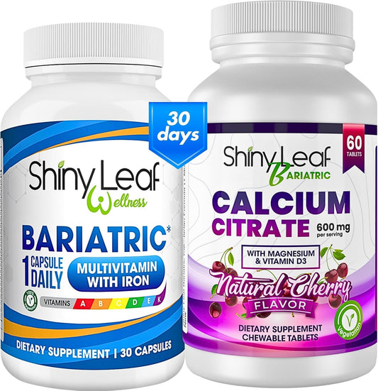 Bariatric Multivitamin with Iron & Chewable Calcium Citrate - Post Surgery Support (1 Month Supply)