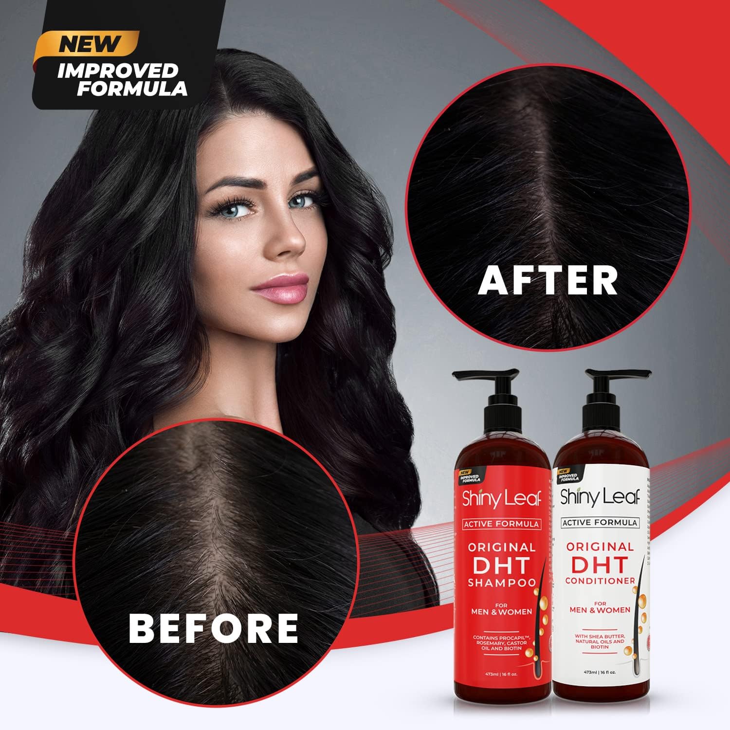 Bariatric Multivitamin with Iron + DHT Blocker Shampoo & Conditioner: Hair Loss Solution for Women & Men