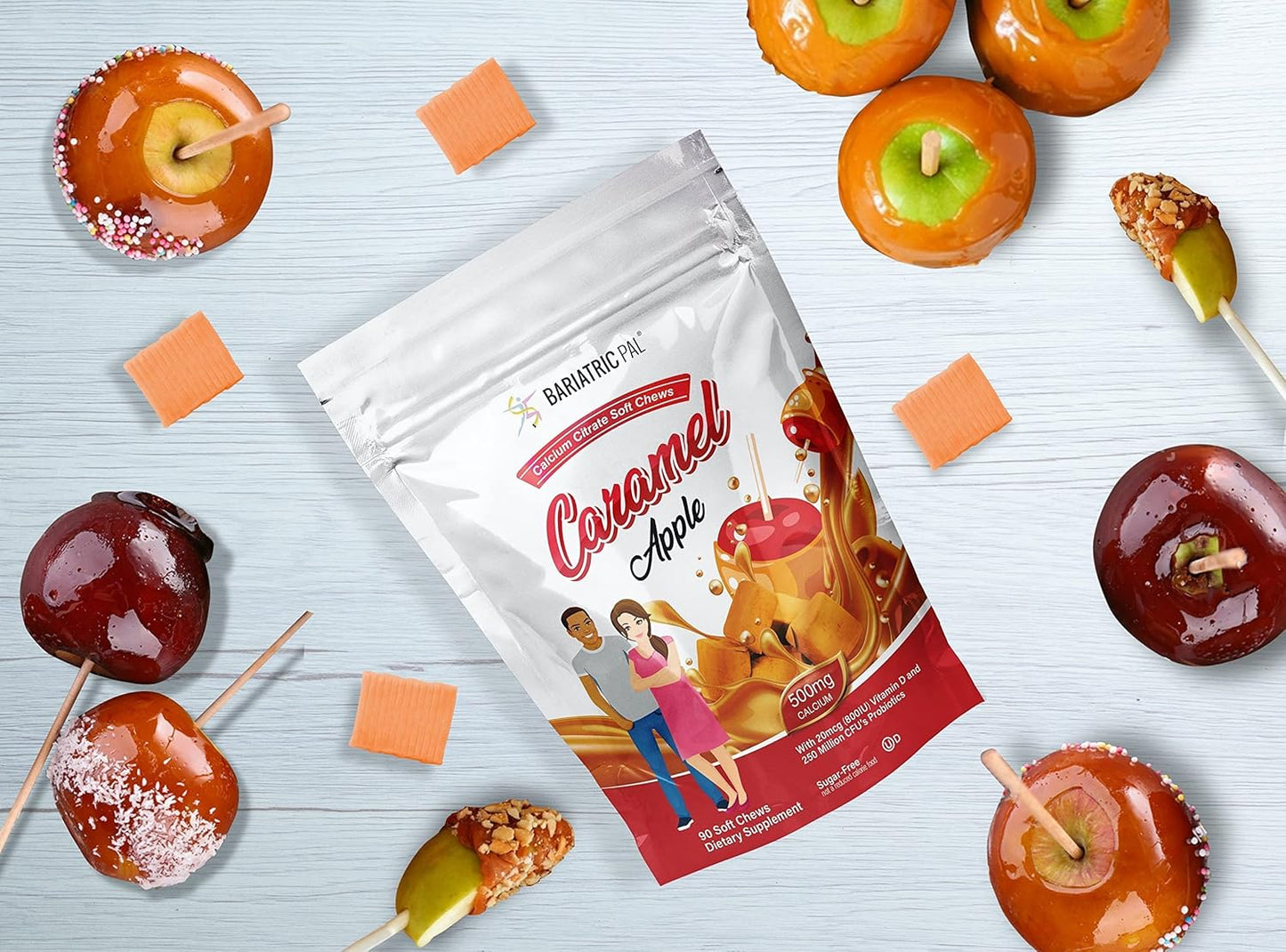 BariatricPal 30-Day Vitamin Bundle: Multivitamin with 45mg Iron Chewable & Calcium Citrate Soft Chews with Probiotics