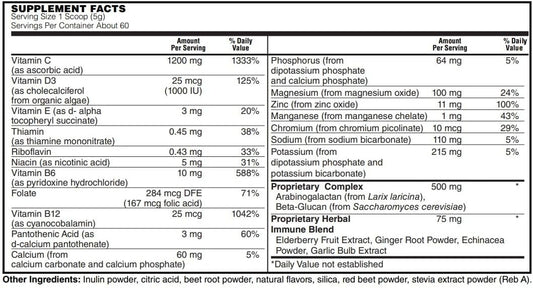 BariatricPal ImmunoLYTE Fizz: Immune Support & Electrolyte Recovery - Berry Flavor with Vitamin C, D3, Zinc, and Elderberry