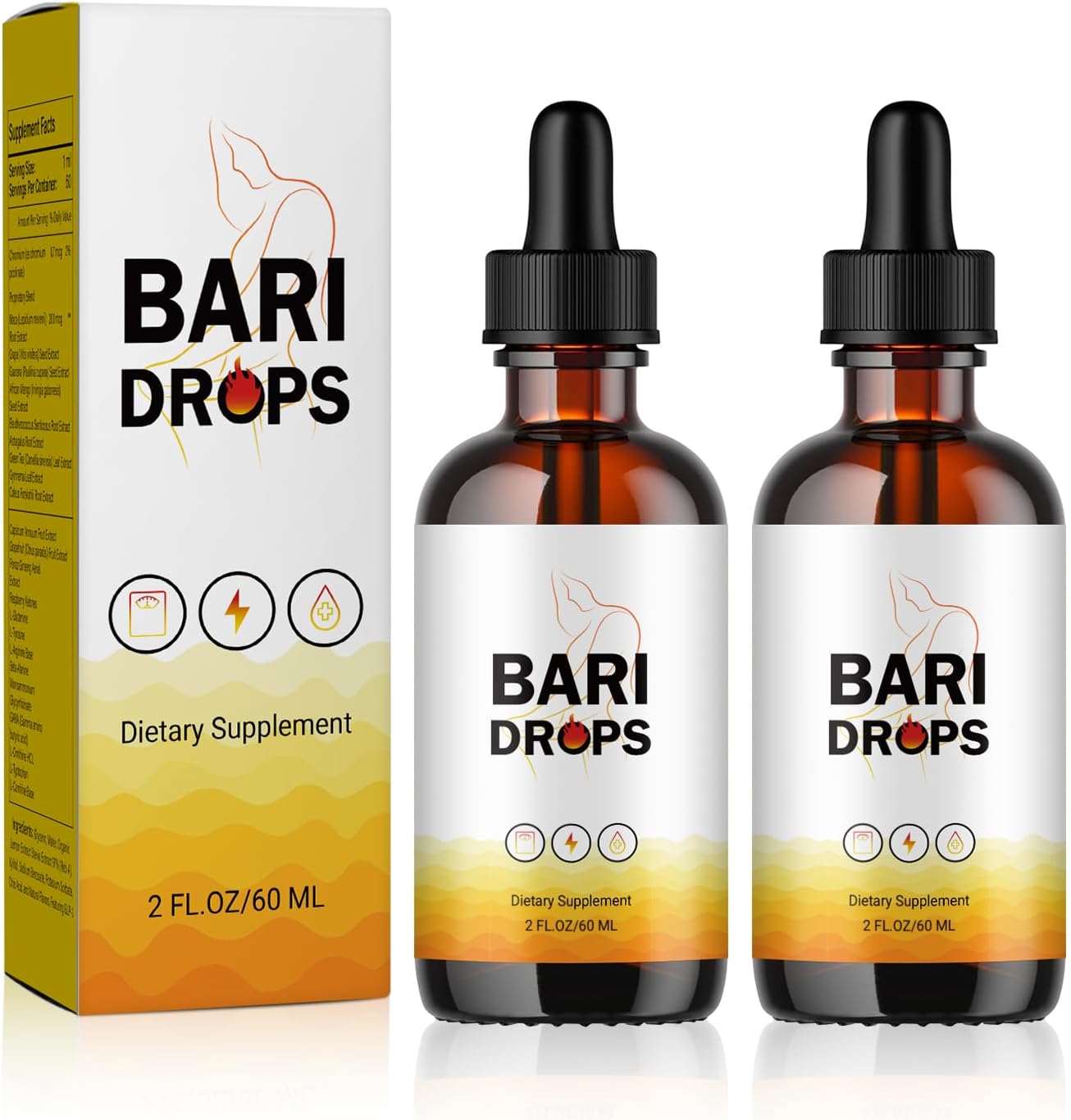 BariDrops GLP-1 Supplement Liquid Formula - 2 Bottle Pack