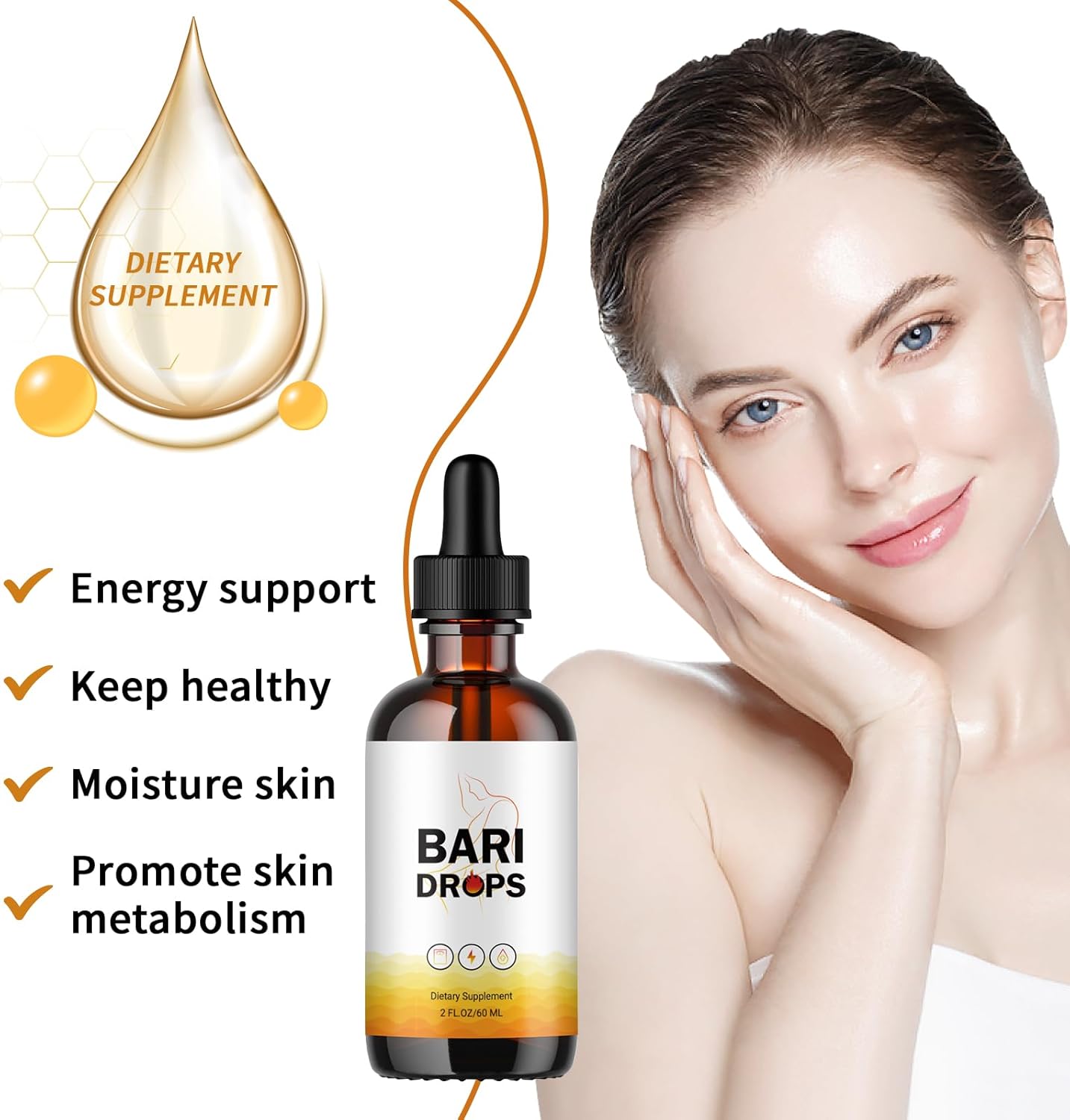 BariDrops GLP-1 Supplement Liquid Formula - 2 Bottle Pack