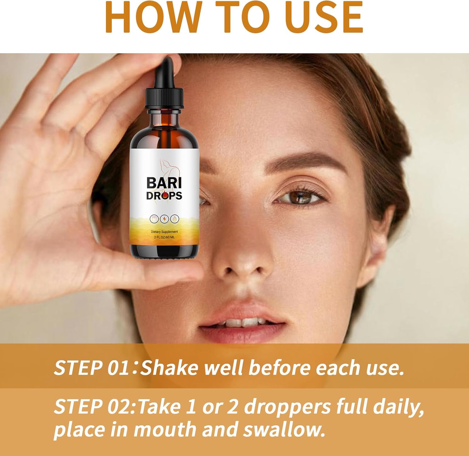 BariDrops GLP-1 Supplement Liquid Formula - 2 Bottle Pack