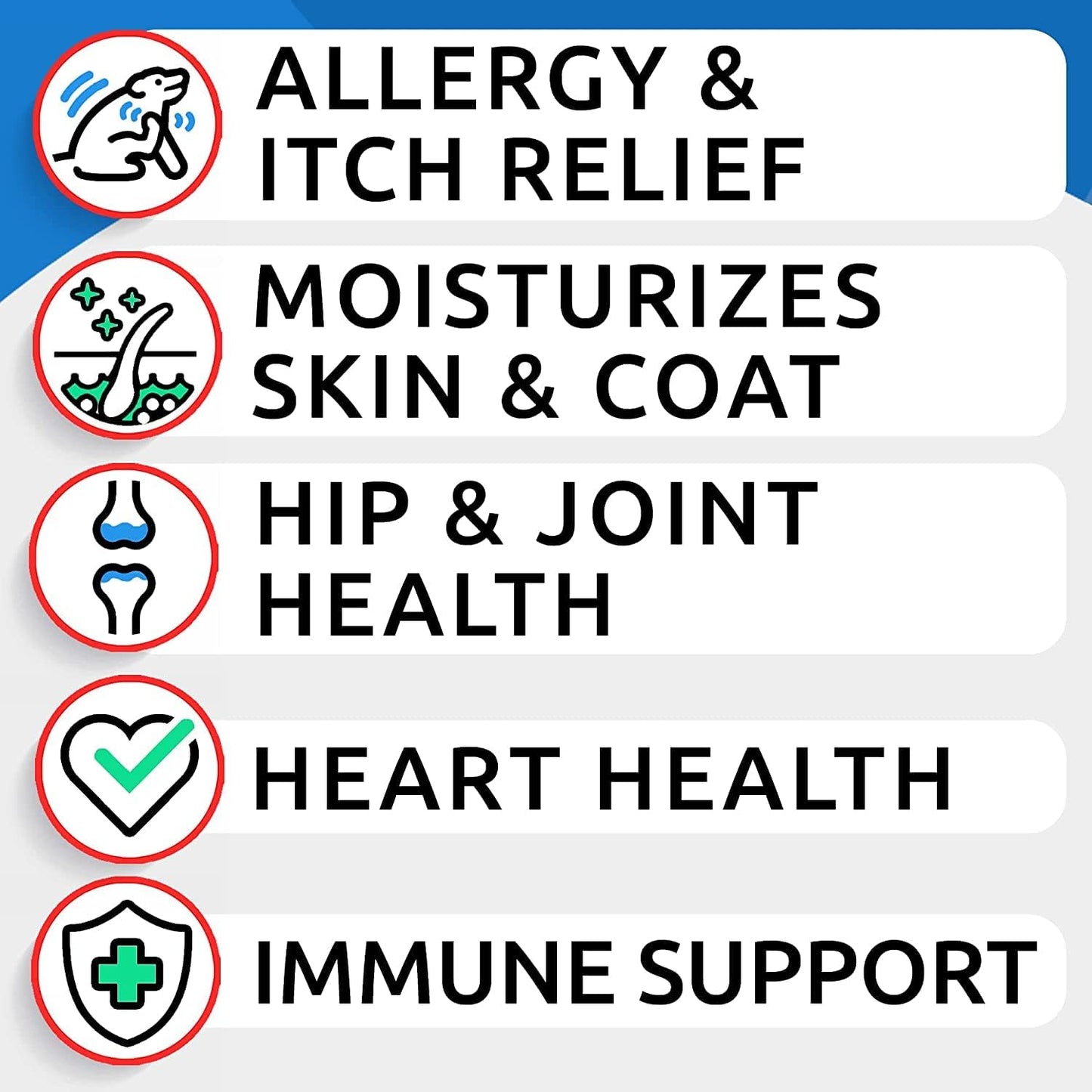 BARK&SPARK Advanced Dog Allergy Relief Bundle with Omega 3 for Skin and Joint Health - Bacon and Fish Flavor - Made in USA