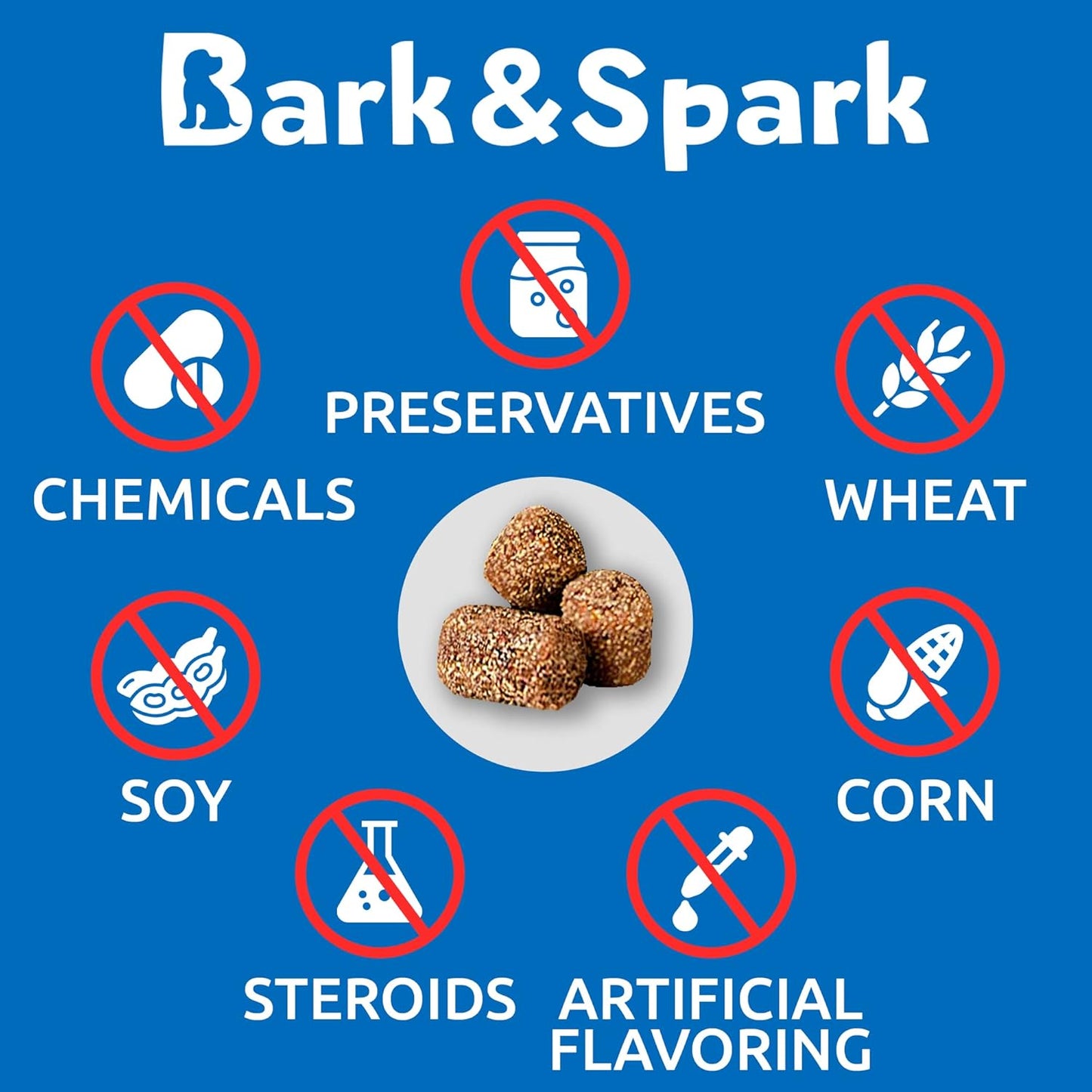 BARK&SPARK Coprophagia Treatment Soft Chews with Probiotics & Enzymes for Digestive Health - 120 Count - USA Made