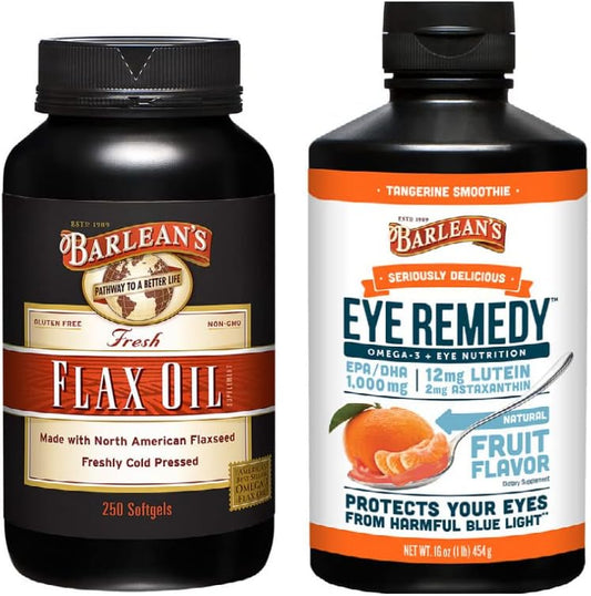 Barlean's 16oz Flaxseed Oil Softgels - Cold Pressed, Fresh from Flax Seeds - 250ct