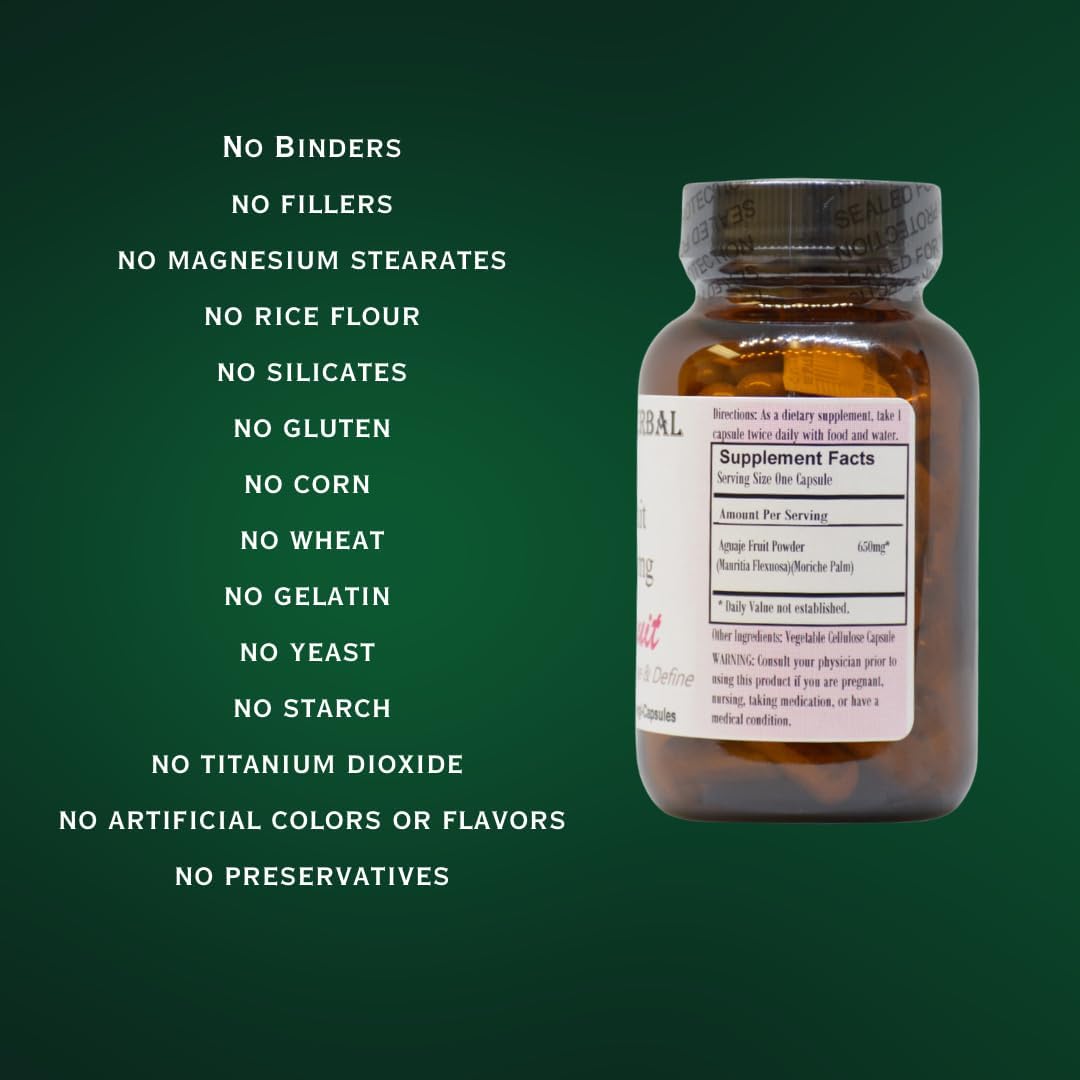 Barlowe's Herbal Elixirs Aguaje Capsules - Natural Curves Enhancer for Breast & Butt Enhancement