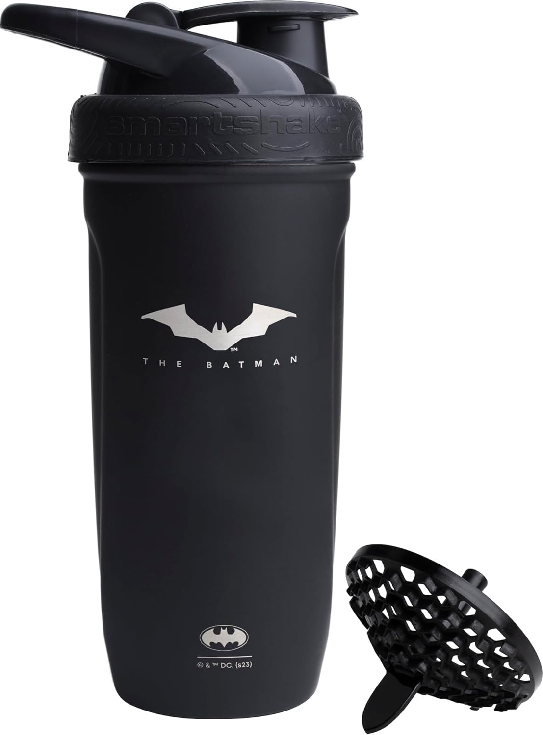 Batman Smartshake Justice League 900ml Shaker Bottle - Stainless Steel DC Comics Water Bottle - Gifts for Men