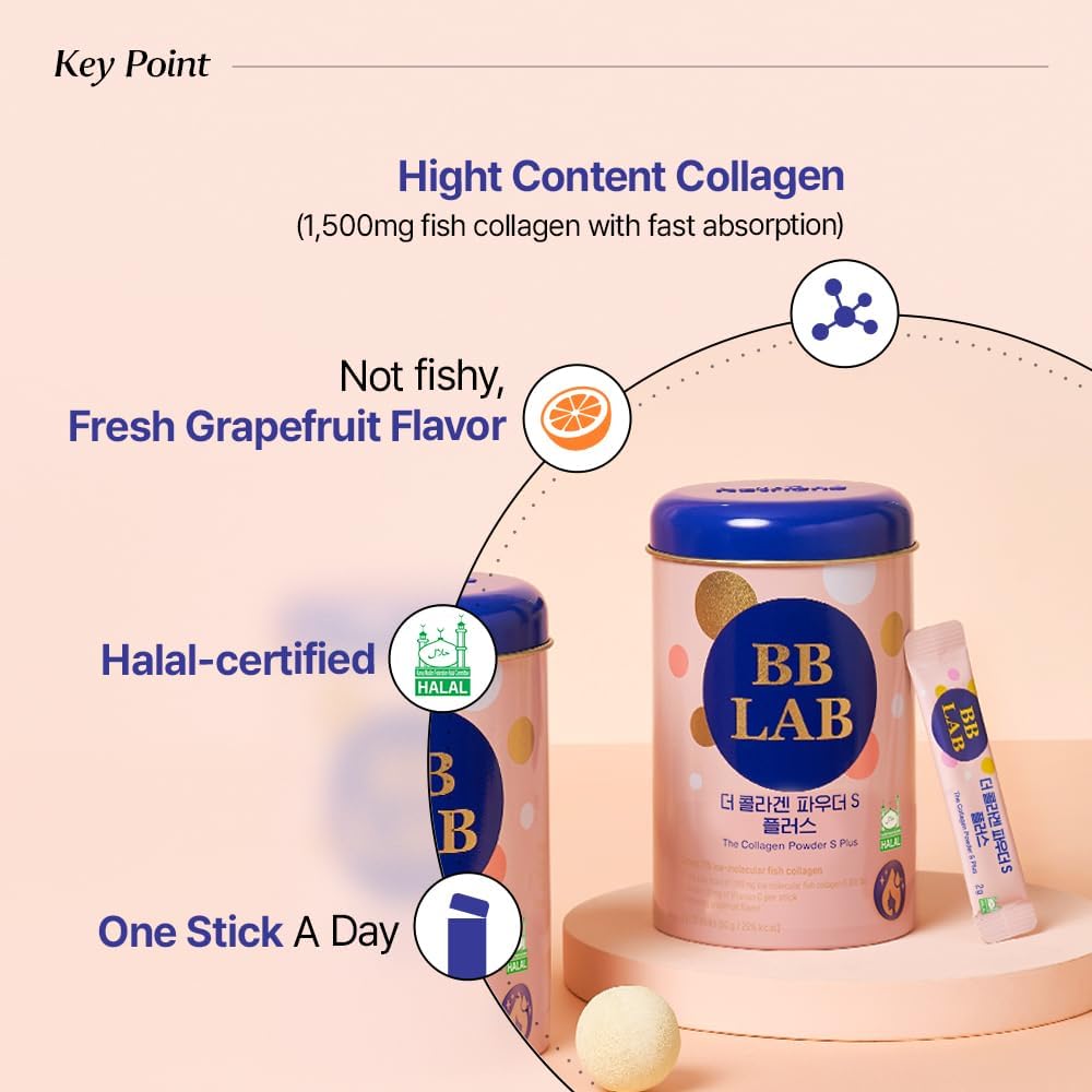 BB LAB Collagen Powder Set - Lowest Price Deals, HSN Biotin & Marine Collagen with Vitamin C for Fast Absorption and Fruit Flavored Stick Powder