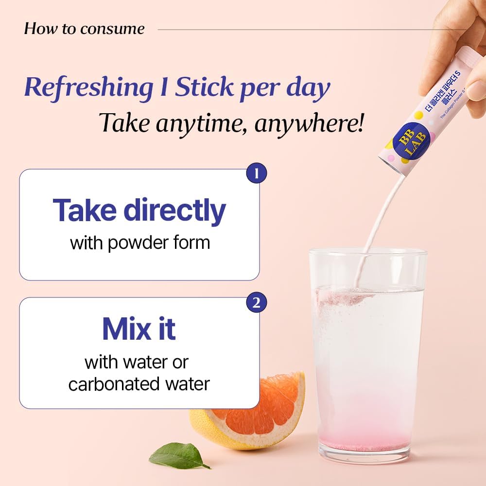 BB LAB Collagen Powder Set - Lowest Price Deals, HSN Biotin & Marine Collagen with Vitamin C for Fast Absorption and Fruit Flavored Stick Powder