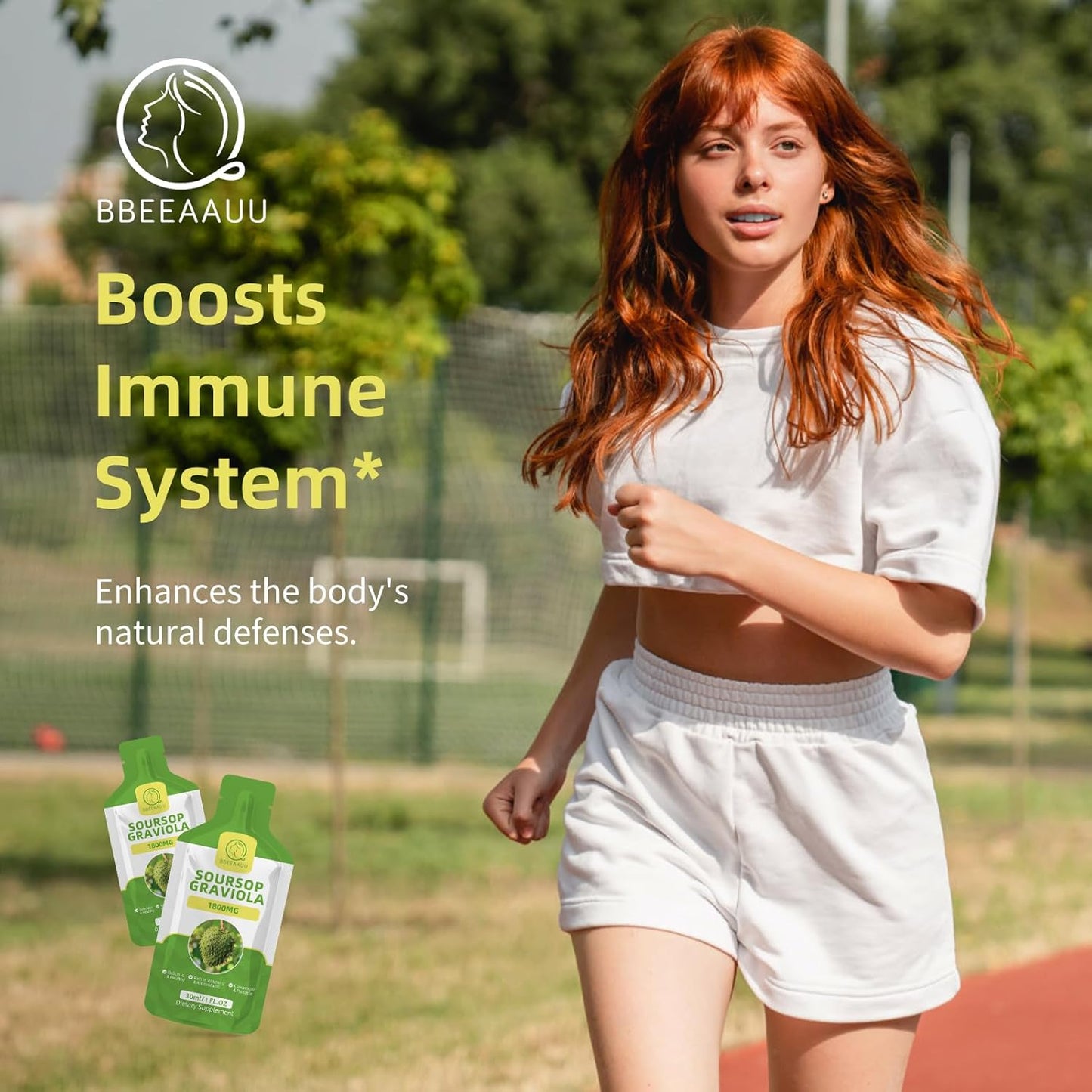 BBEEAAUU Soursop Graviola Capsules & Liquid: Cell Regeneration, Immunity Boost, Digestive Support, Antioxidant - Gluten Free, Non GMO, Vegan