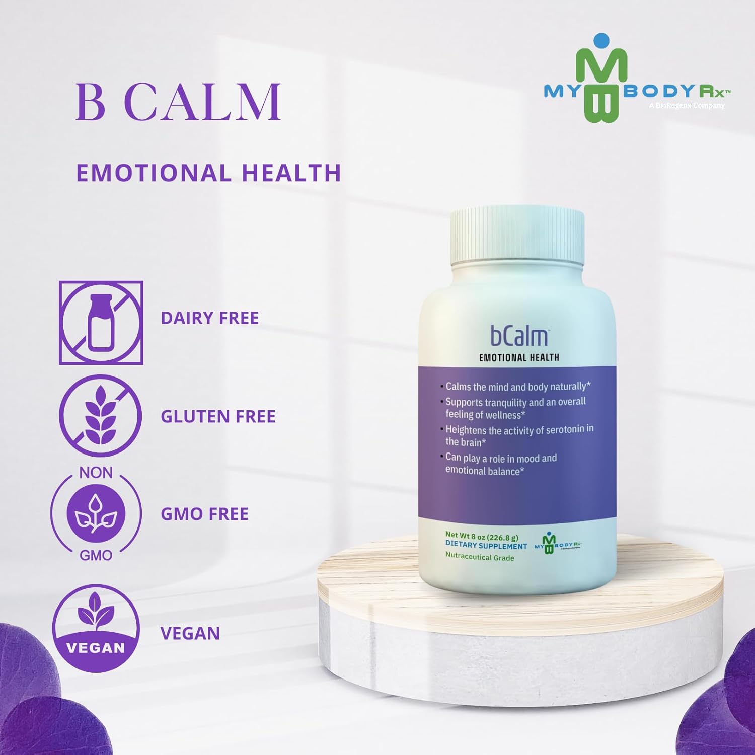 bCalm Vitamin B8 Inositol Supplements by MYBODYRX - Natural Stress Relief and Mood Support