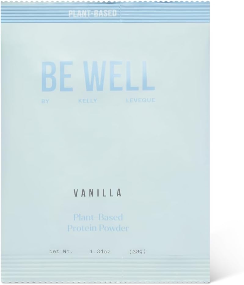 Be Well by Kelly LeVeque Plant-Based Vegan Protein Powder Sample Pack - Dairy and Gluten-Free, Paleo & Keto Friendly - 20g+ Protein (3 Servings)