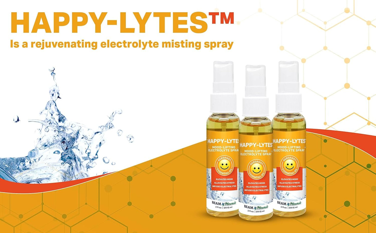 Beam Minerals Micro-Boost Humic Mineral Blend and Insta-Lytes Natural Liquid Electrolytes 2oz with Happy-Lytes Fluvic Electrolyte Misting Spray - Complete Hydration Set