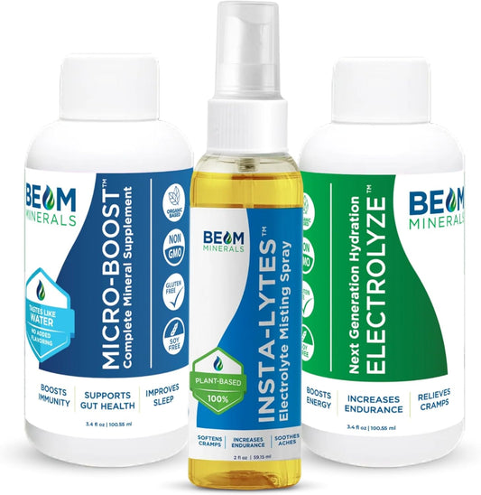 BEAM MINERALS Travel Pack | Electrolyte & Micronutrient Support | On-the-Go Supplement Trio