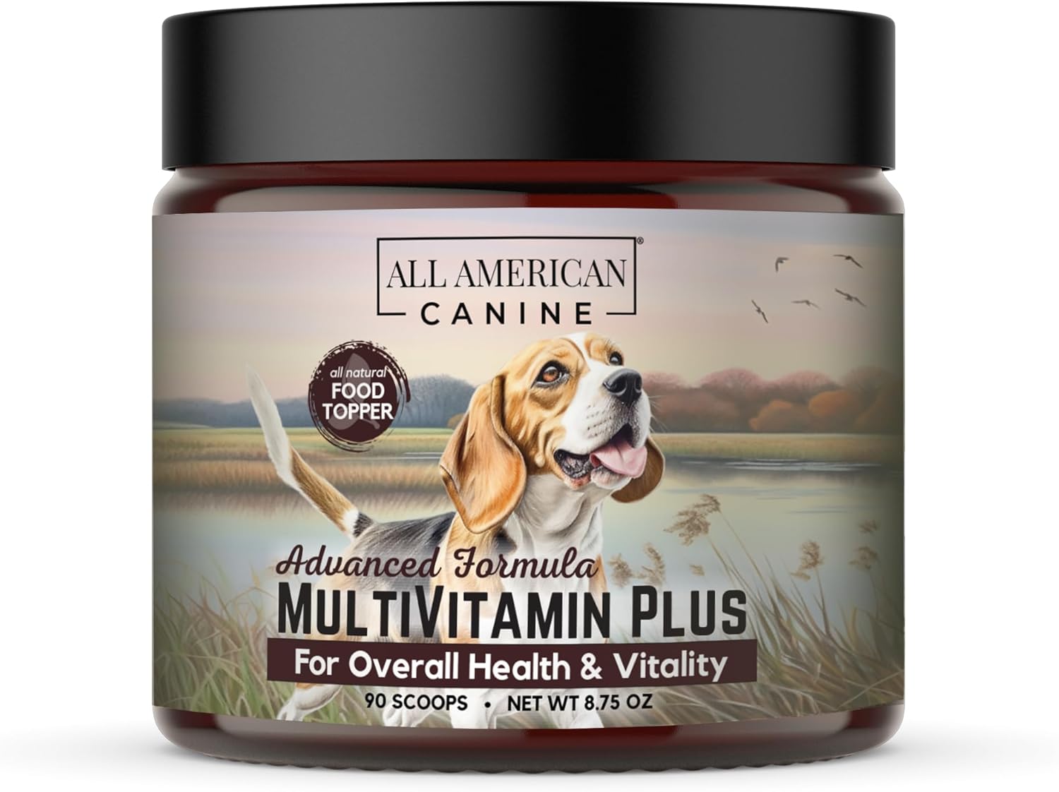 Beef Flavored Canine Multivitamin Powder with Glucosamine, Chondroitin, Probiotics, and Digestive Enzymes - 90 Servings for Joint, Immune, Skin & Coat Health