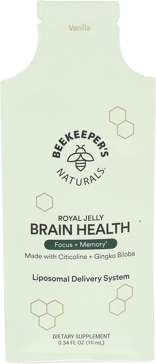 Beekeeper's Naturals Brain Health Royal Jelly Liposomal Single Dose - 0.34 Fluid Ounces