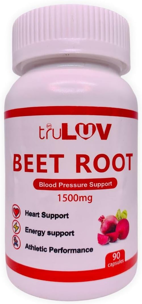 Beet Root Capsules 1500mg - 90 Count, Promotes Overall Health and Wellness