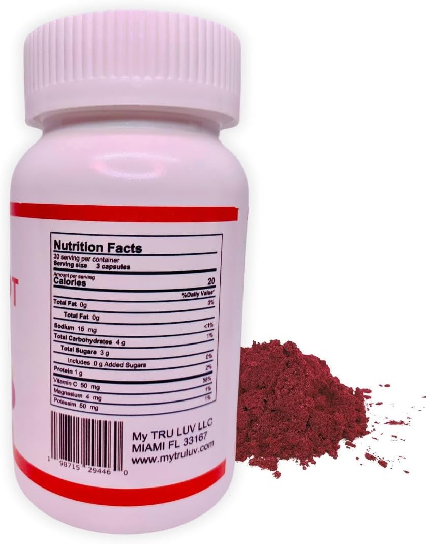 Beet Root Capsules 1500mg - 90 Count, Promotes Overall Health and Wellness