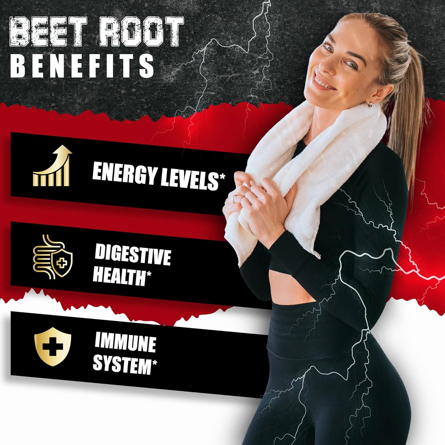 Beet Root Capsules with Green Tea, Red Spinach, Ginseng, Black Pepper - 90 Count - 3 Month Supply - BoostGo Australia