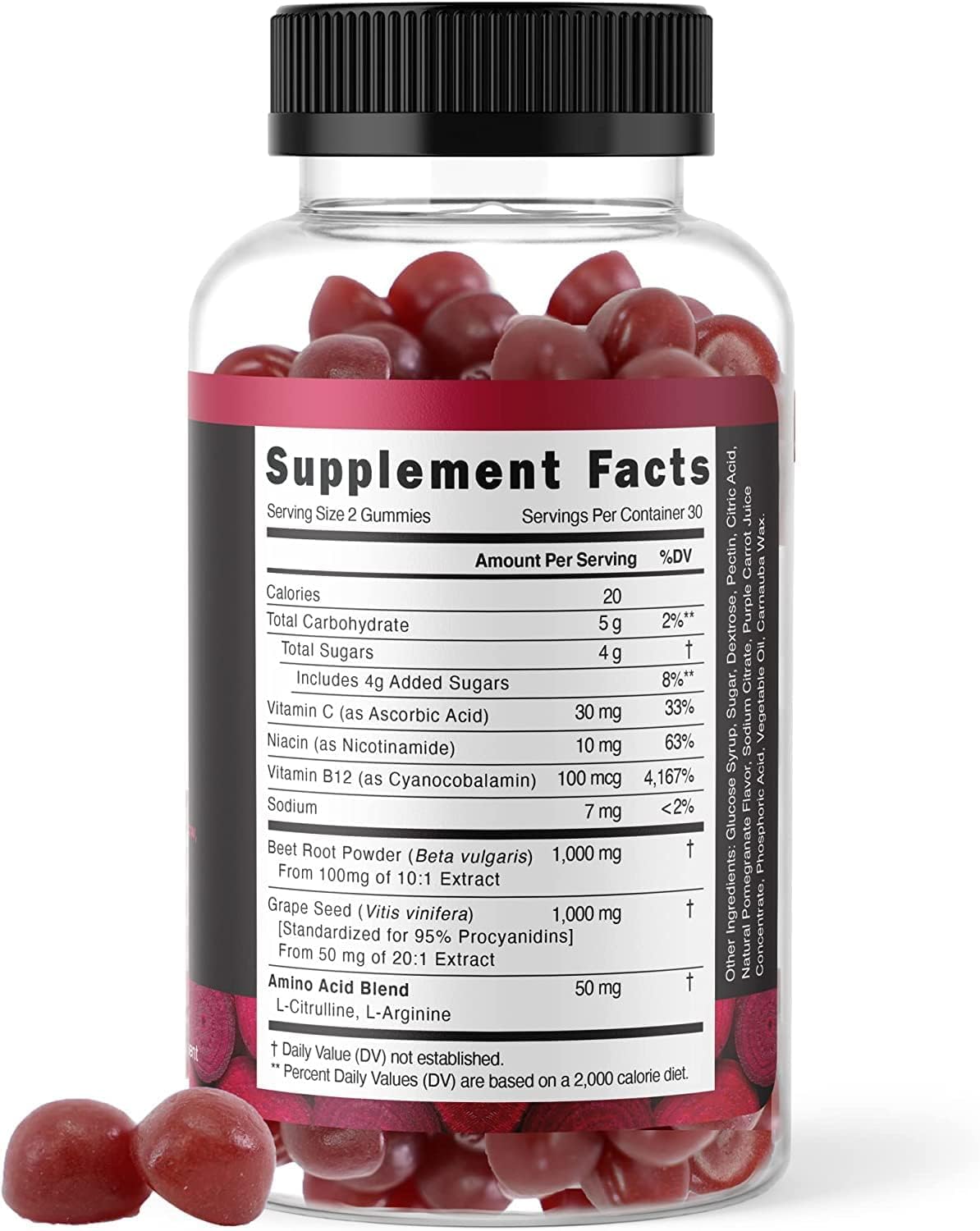 Beet Root Gummies & Fruits/Veggies Supplement for Blissful Wellness Fusion with Added Vitamins