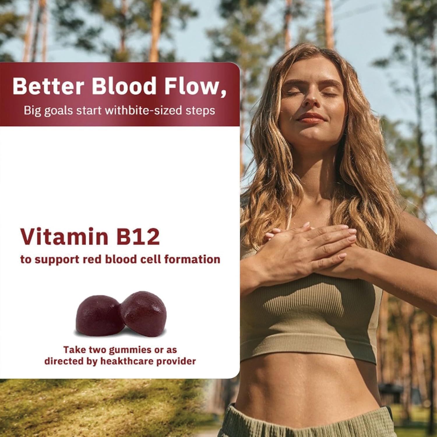 Beet Root Gummies with Nitric Oxide - Berry Flavor, 1000mg, Grape Seed, B12 - 60 Count