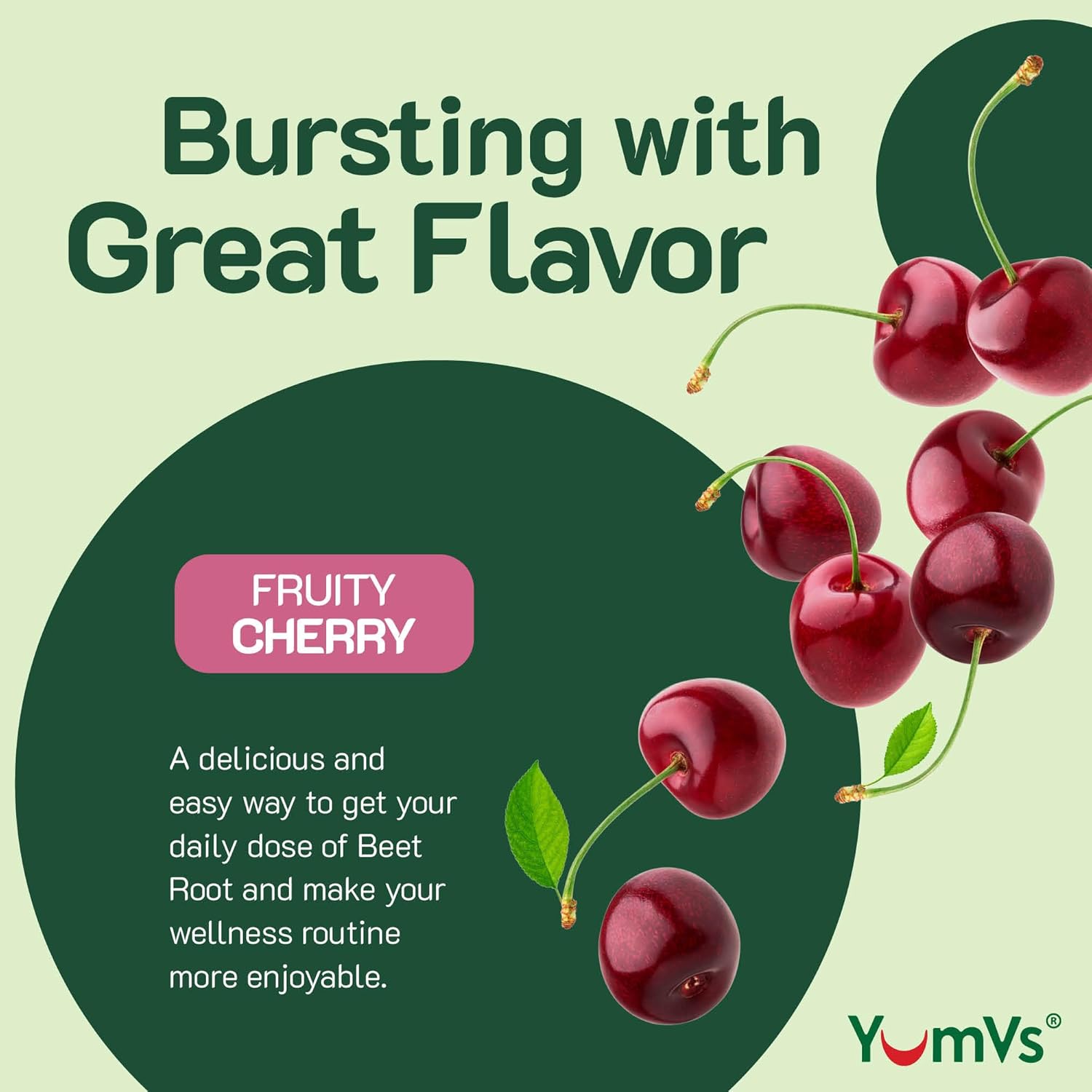 Beet Root Gummies with Tart Cherry Extract - Berry Flavor for Blood Circulation and Antioxidant Support - Pack of 2 - 60 Count
