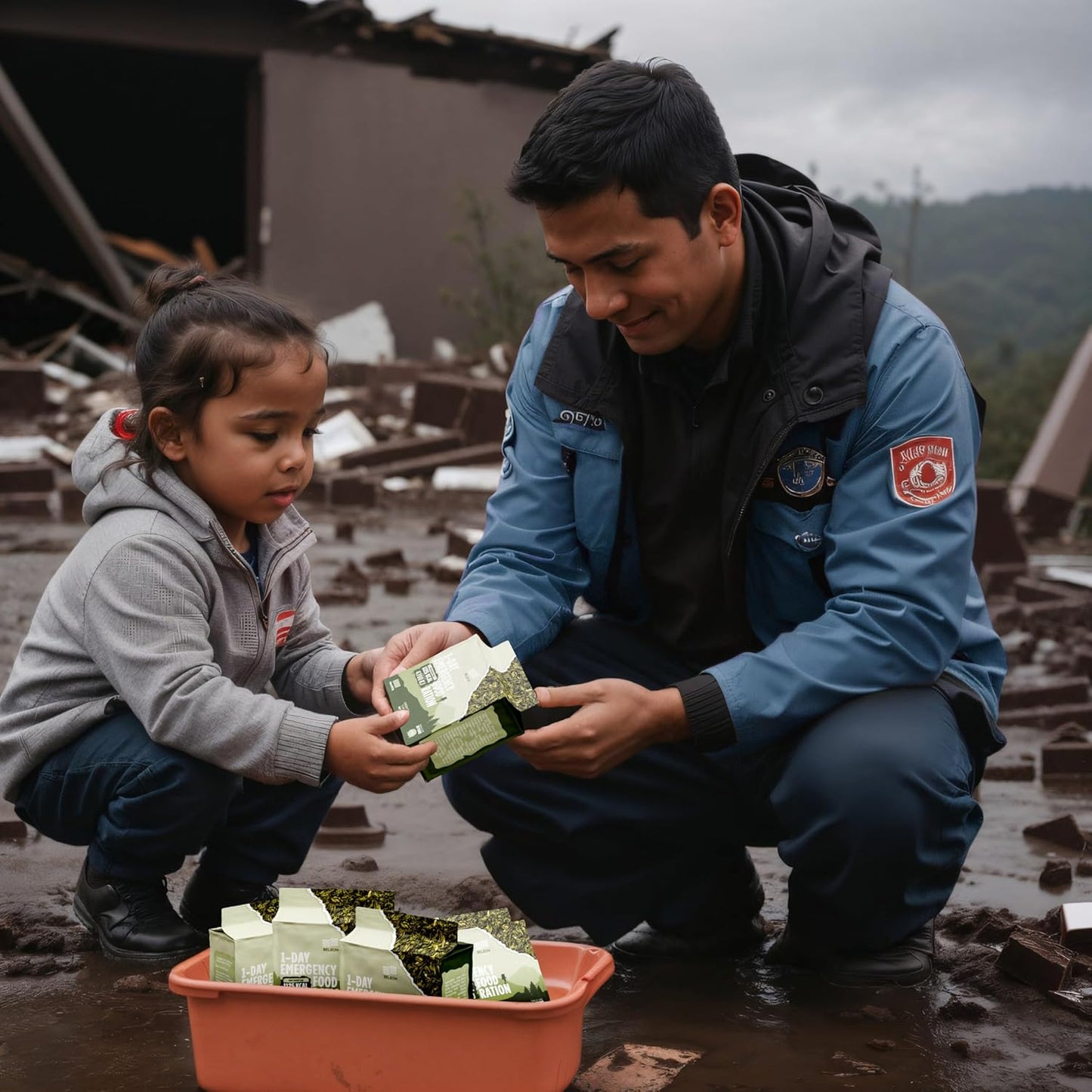 Beleon Goods For Life Green Tea Emergency Food Supply - 3-Day MRE Survival Kit with Biscuit Bars for Camping & Hiking, 20-Year Shelf Life
