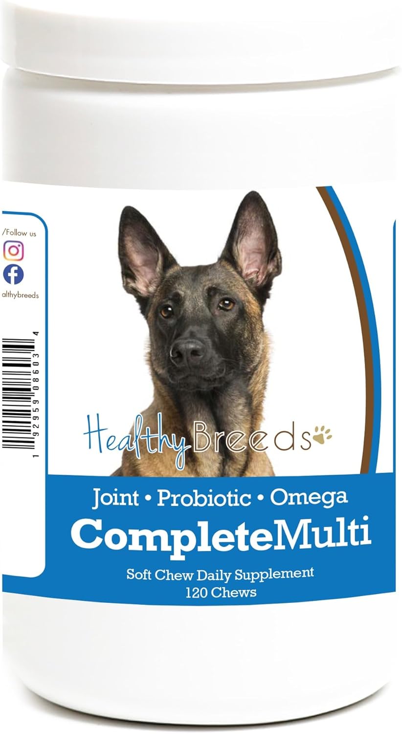 Belgian Malinois All in One Multivitamin Soft Chews - 120 Count, Supports Health & Wellness