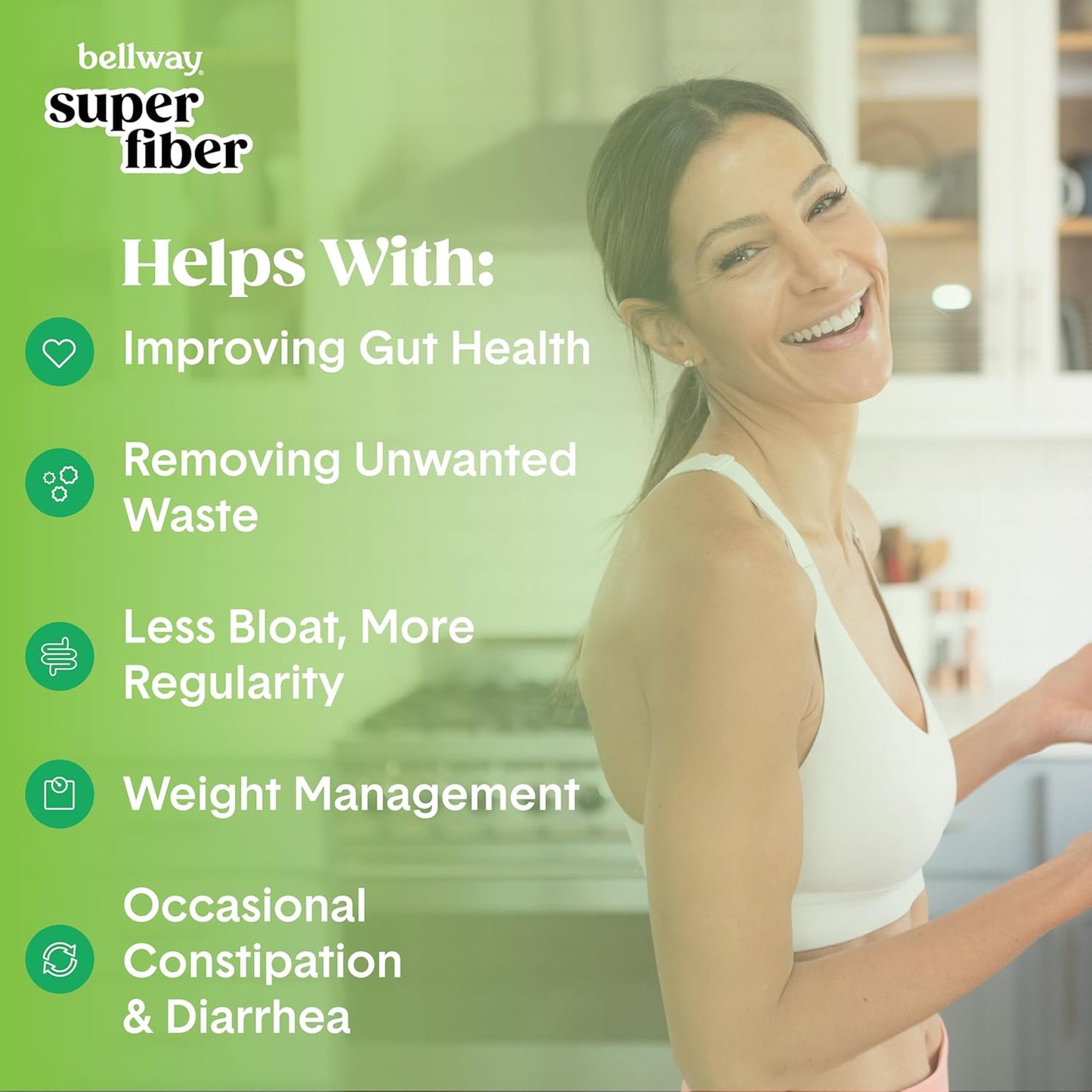 Bellway Super Fiber Powder and Fruit Lemon Lime Gummies - Fiber-Rich Supplements for Digestive Health