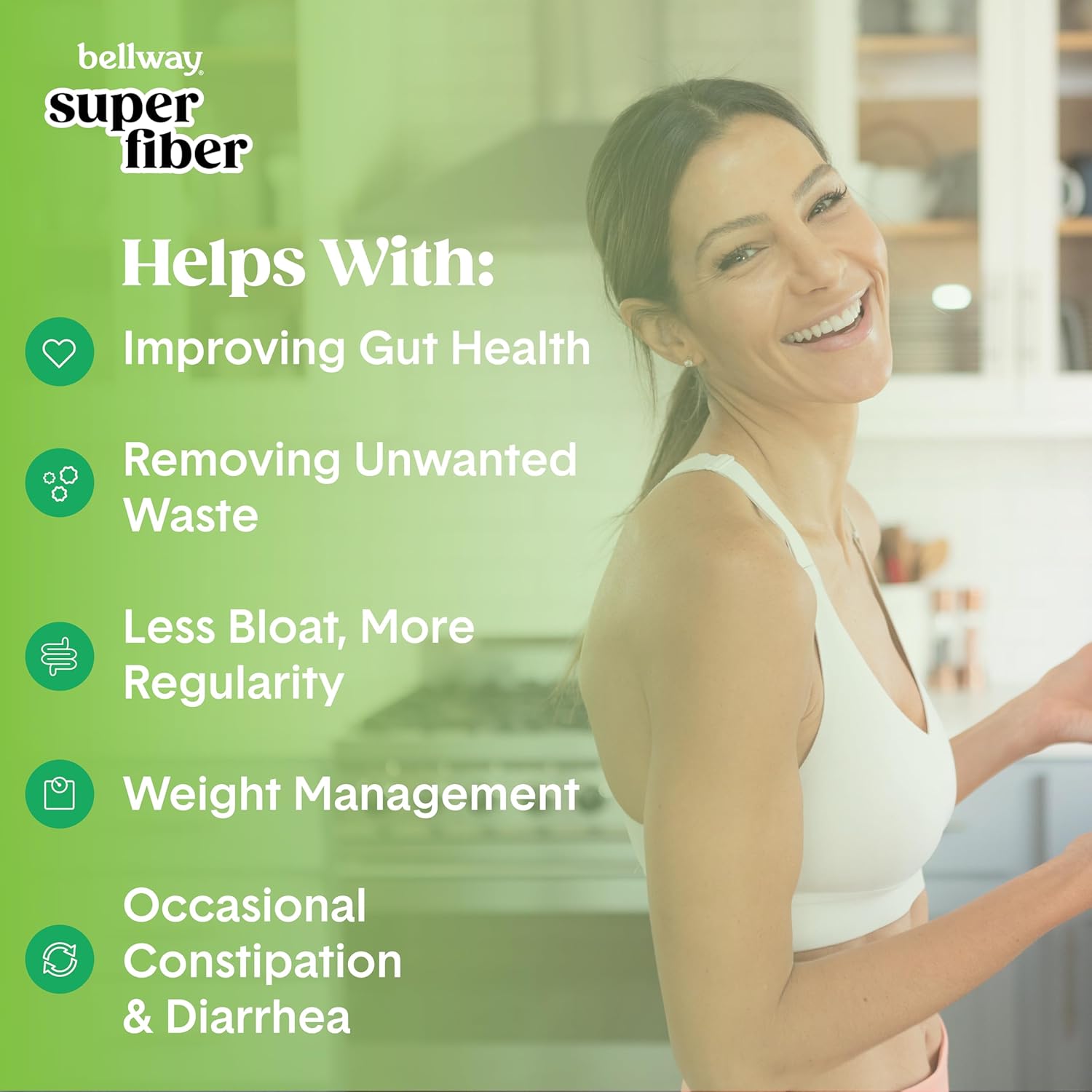 Bellway Super Fiber Powder and Fruit Lemon Lime Gummies - Fiber-Rich Supplements for Digestive Health