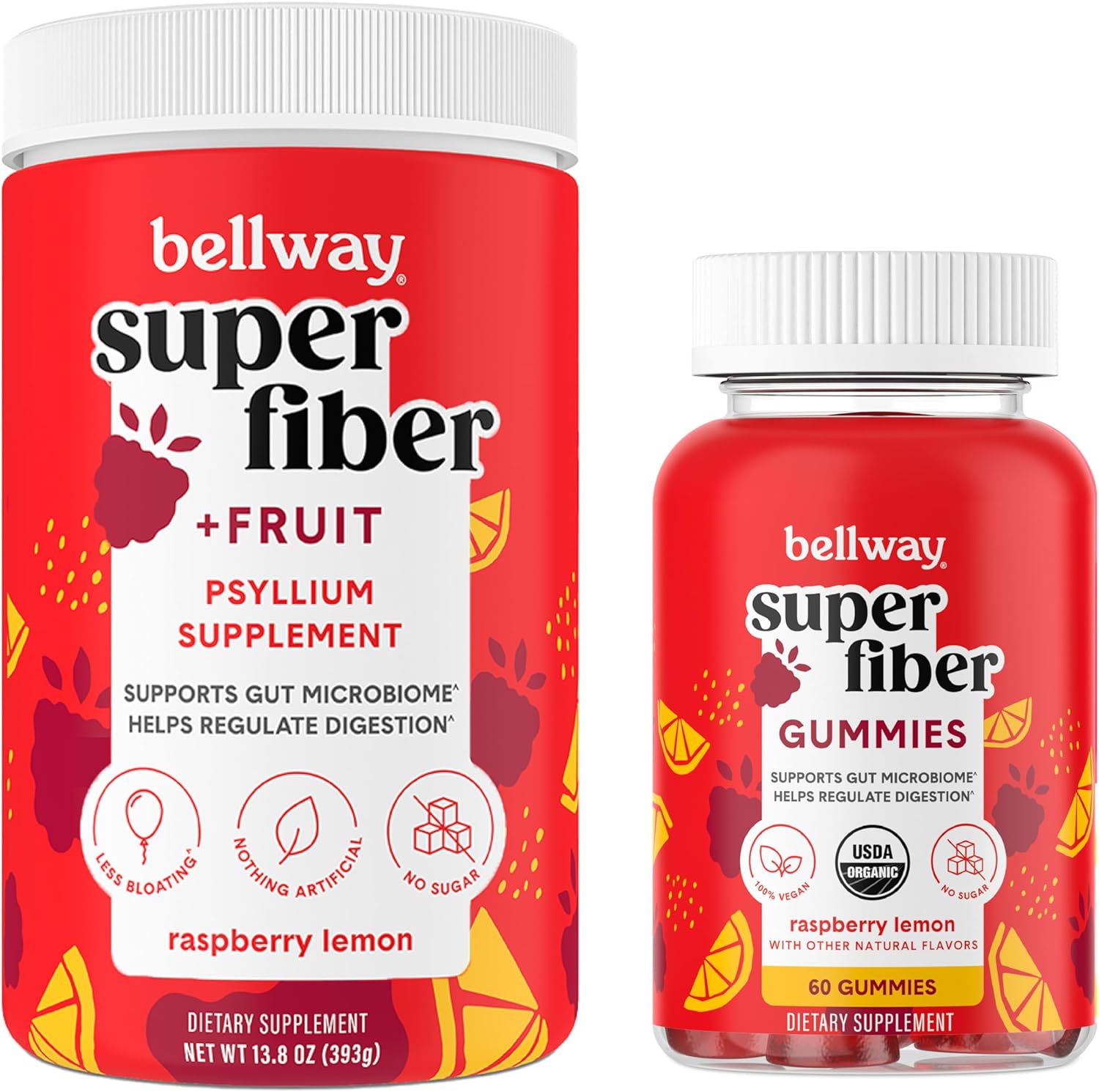 Bellway Super Fiber Powder and Raspberry Lemon Gummies: A Fiber-Rich Duo for Gut Health