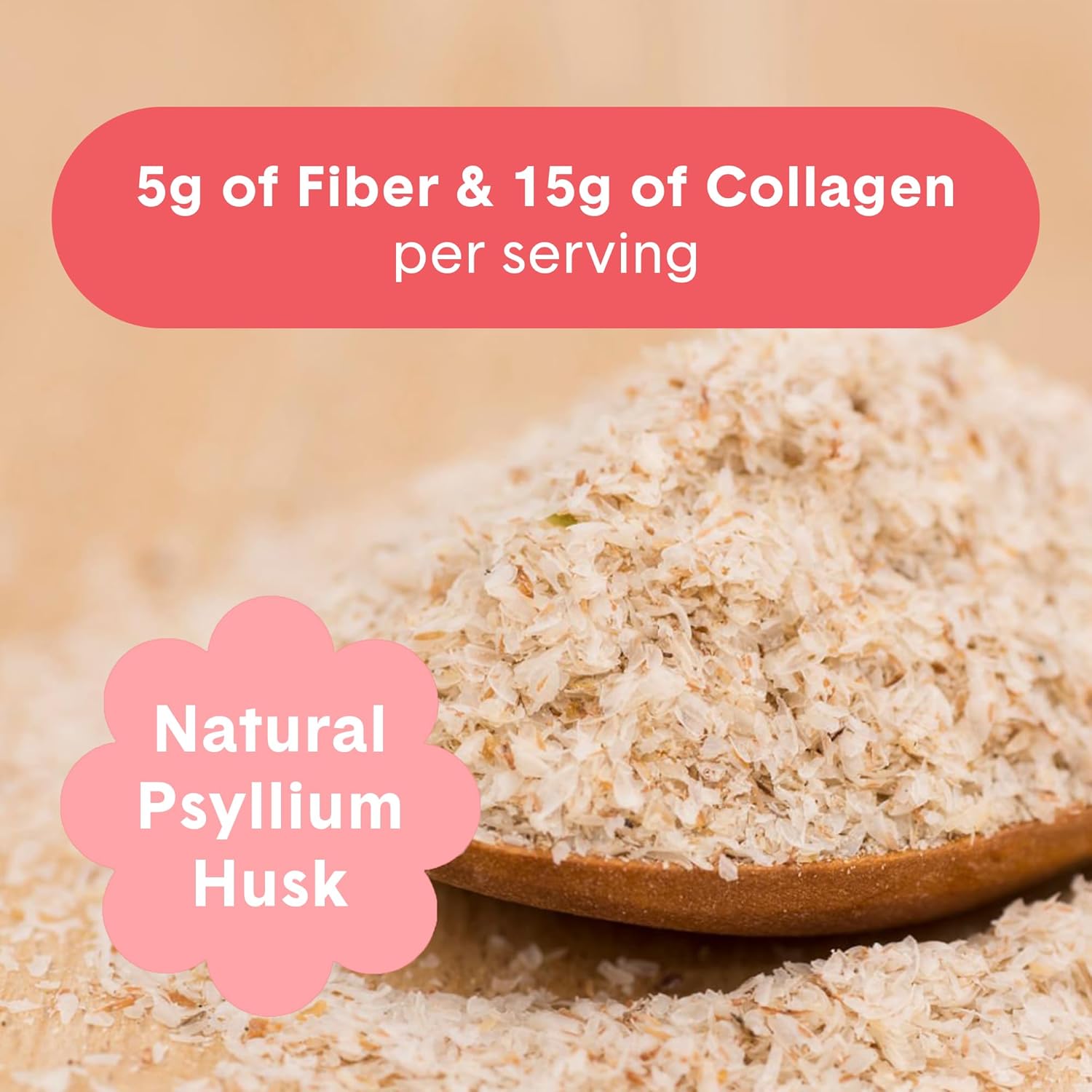 Bellway Super Fiber Powder + Collagen (4 Pack) - Strawberry Lemonade Flavor for Gut Health & Healthy Skin - Sugar-Free Psyllium Husk Powder with Collagen Peptides (45.84 oz)