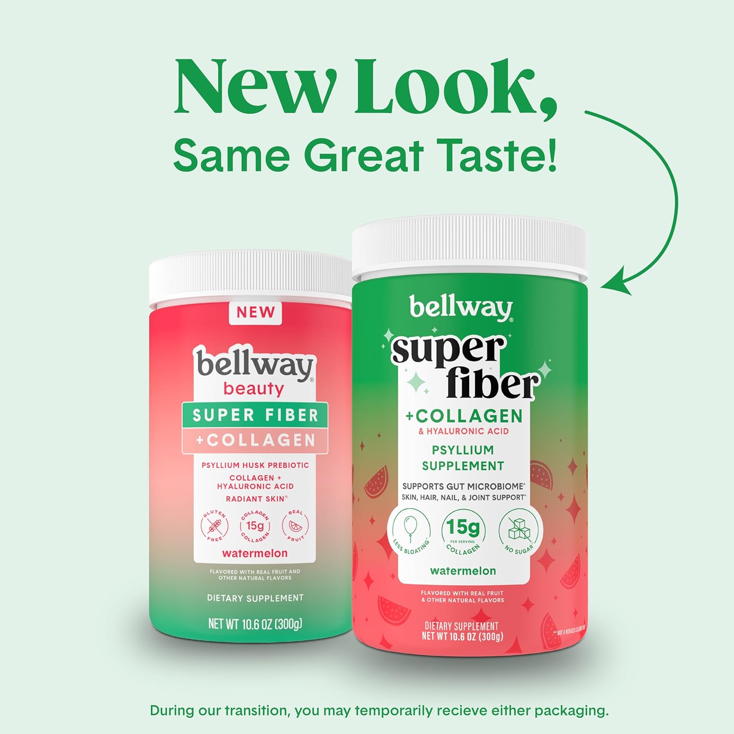 Bellway Super Fiber Powder with Collagen and Watermelon Shaker Bottle Kit