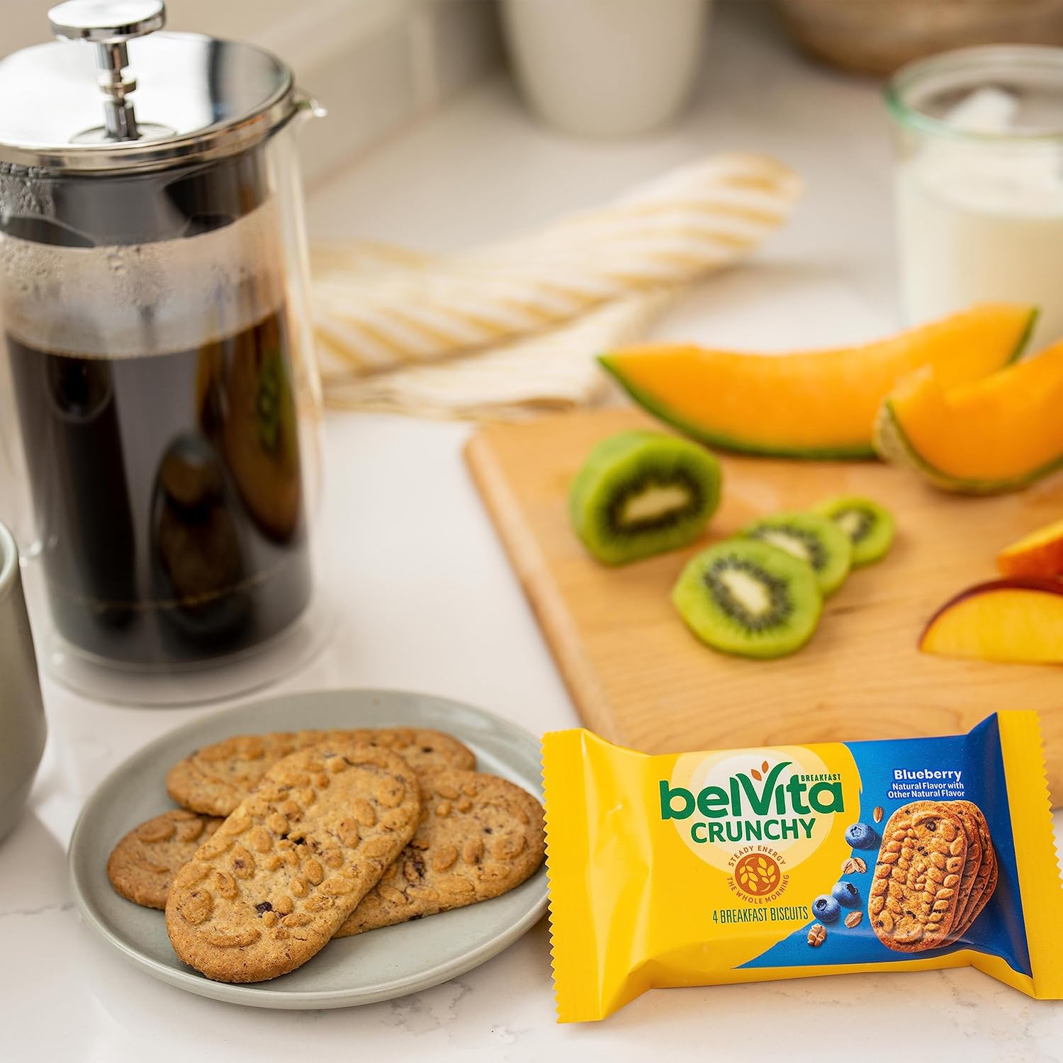 belVita Blueberry Breakfast Biscuits - 30 Packs, 6 Boxes, 4 Biscuits Per Pack