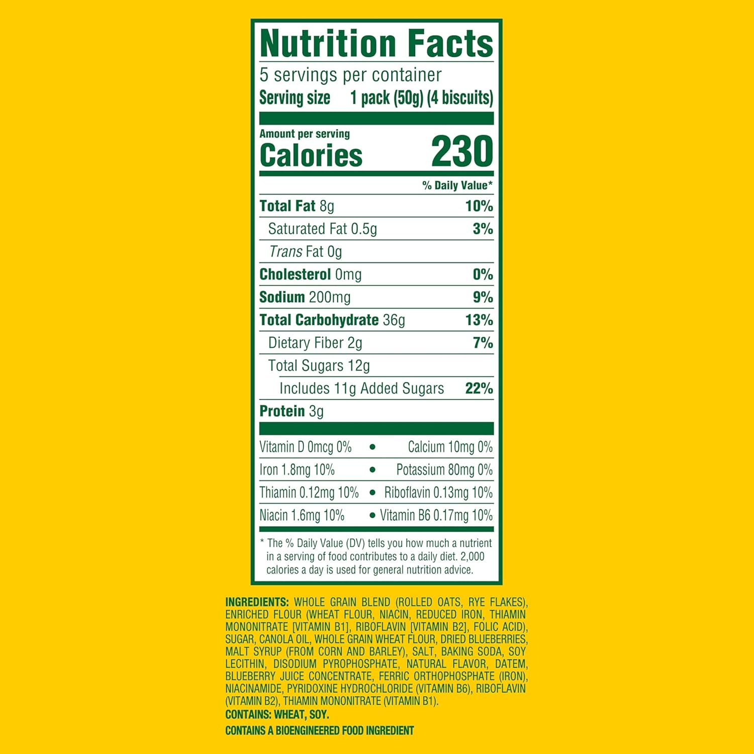 belVita Blueberry Breakfast Biscuits - 30 Packs, 6 Boxes, 4 Biscuits Per Pack