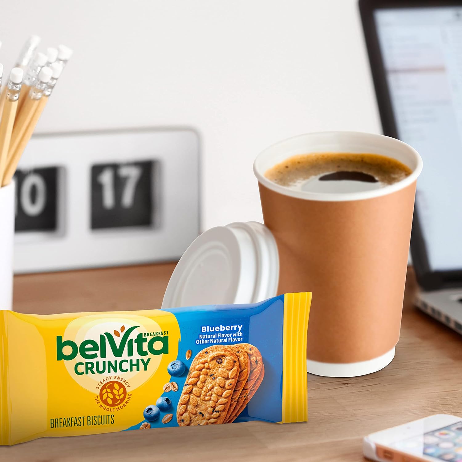 belVita Blueberry Breakfast Biscuits - 30 Packs, 6 Boxes, 4 Biscuits Per Pack