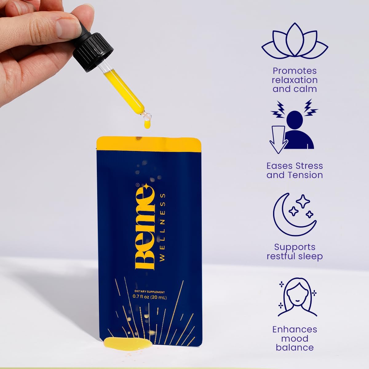 BeMe Be Zen Magnesium Sleep Drink - Relaxing Liquid Supplement with Magnesium Glycinate, L-Theanine, Ashwagandha, GABA & Chamomile for Sleep